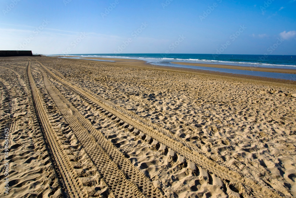 Spain, sand tracks, costa de la luz