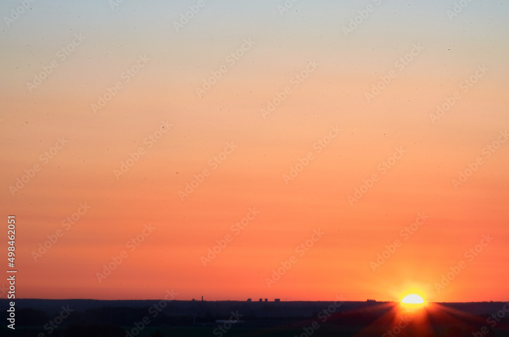 Fototapeta premium sunset in the city