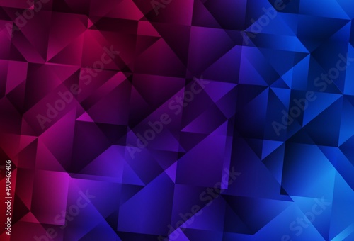 Dark Blue, Red vector triangle mosaic texture.