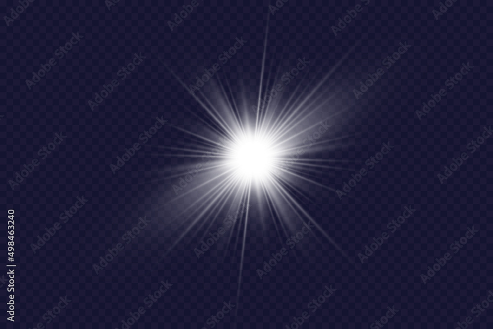 Bright light effects. Shiny stars.glare, explosion, sparkle, line, sun flare, spark and stars.