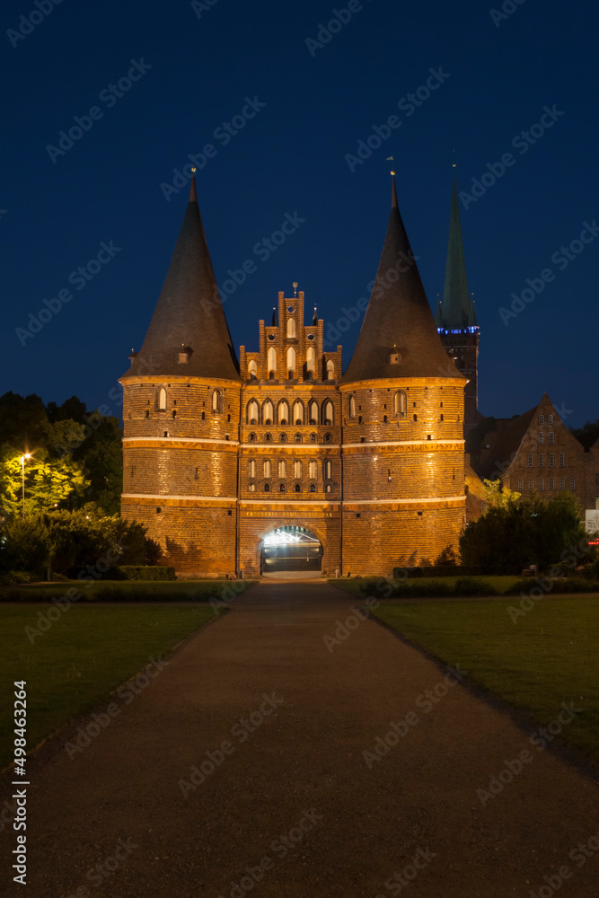 Holstentor or Holstein Gate at Lübeck, Germany