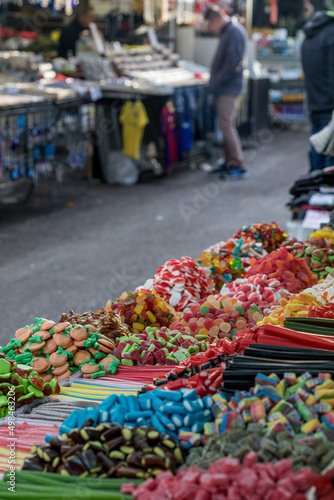 Fruit and vegetables for sale at the market 