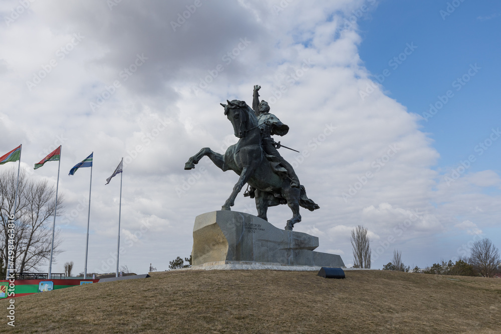 Suvorov Monument at Suvorov Square in Tiraspol, Moldova