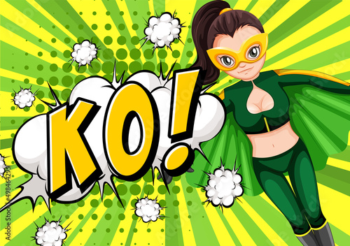 Abbreviation and facial expression retro comic banner design