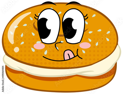 Bagel with happy face