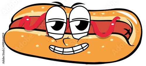 Hotdog with funny face