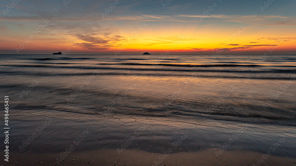sunrise on the beach, Hua Hin, Thailand