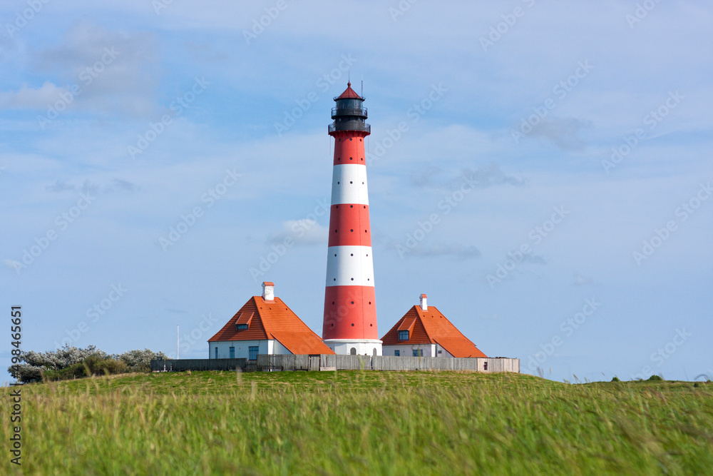 Westerheversand Lighthouse on Eiderstedt peninsula, Germany Westerheversand Lighthouse on Eiderstedt peninsula, Germany