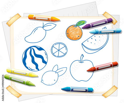 Colouring book template for kids