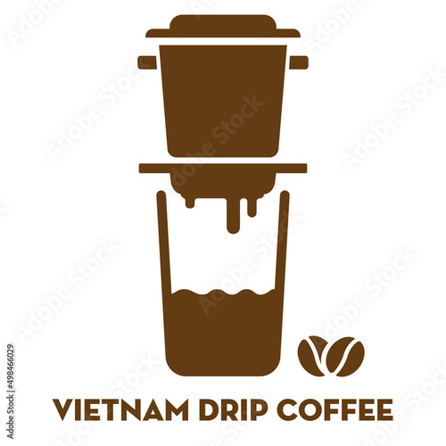 vietnamese coffee illustration, drip, caphe phin