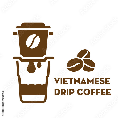 vietnamese coffee illustration, drip, caphe phin