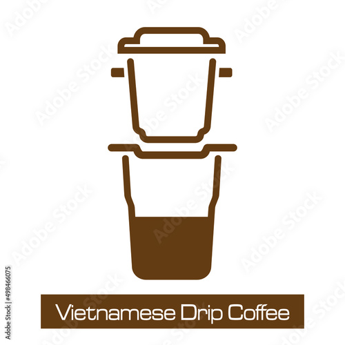 vietnamese coffee illustration, drip, caphe phin