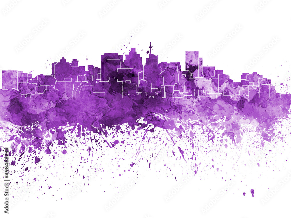 Obraz premium Durban skyline in watercolor background