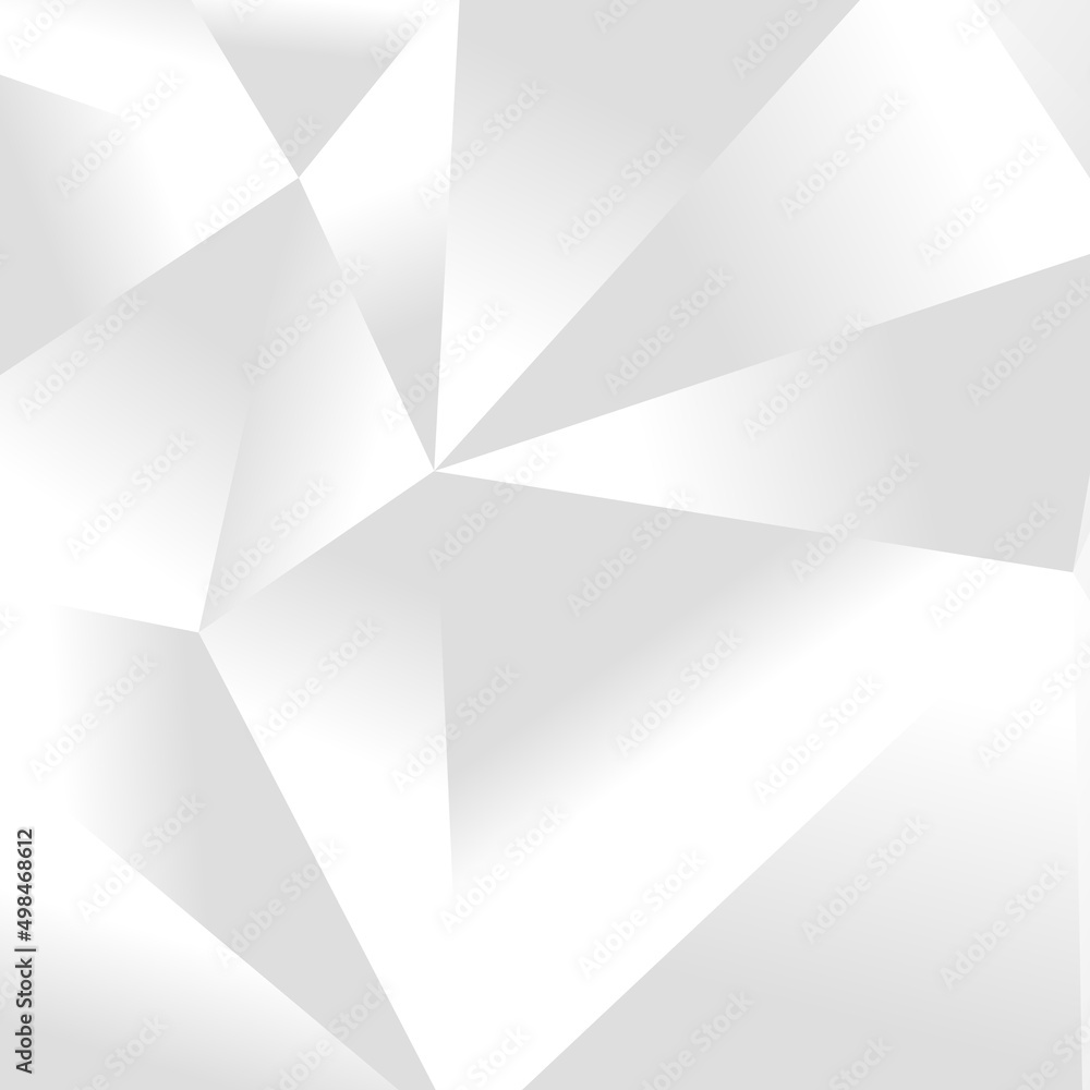 Abstract white geometric background. Modern minimalist design. Vector illustration with triangles and lines. Monochrome light 3d futuristic design with polygonal diamond shapes in white gray gradient Abstract white geometric background. Modern minimalist design. Vector illustration with triangles and lines. Monochrome light 3d futuristic design with polygonal diamond shapes in white gray gradient