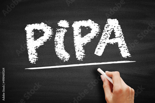 PIPA - Protect Intellectual Property Act acronym, text concept on blackboard