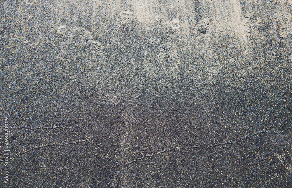 Black sand beach background, natural black sand color from Nang Thong ...