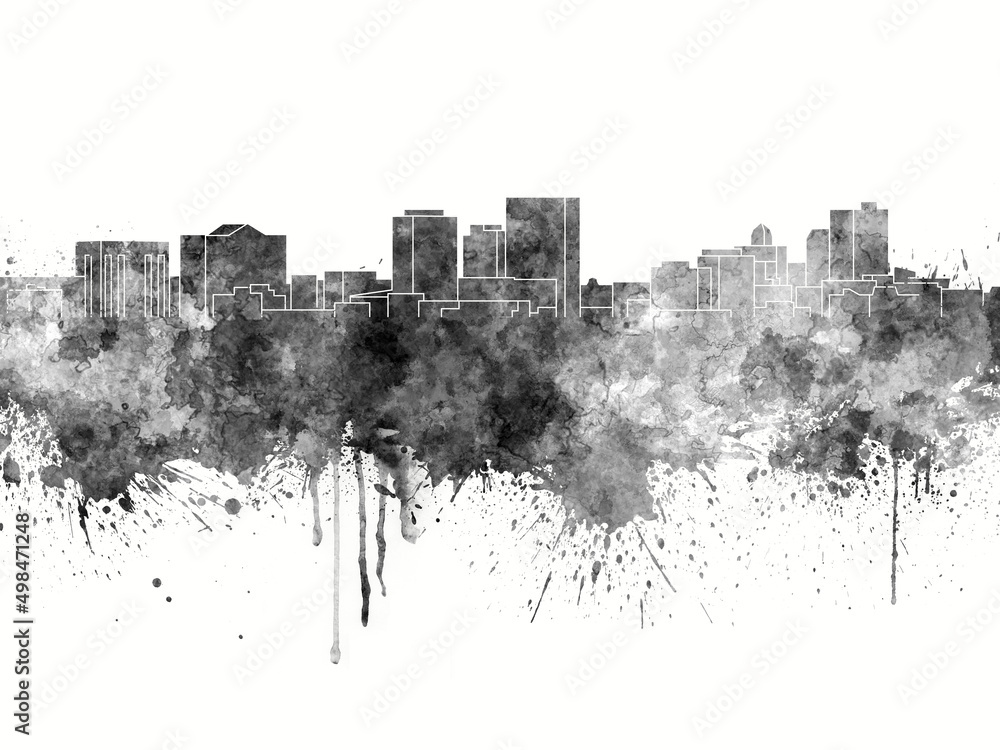 Fototapeta premium El Paso skyline in watercolor background