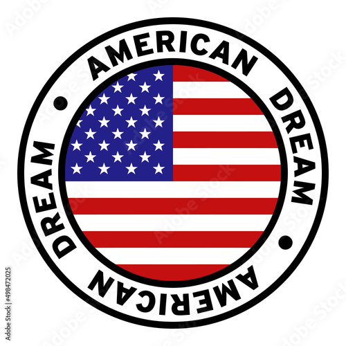 Round American Dream United States Flag Clipart