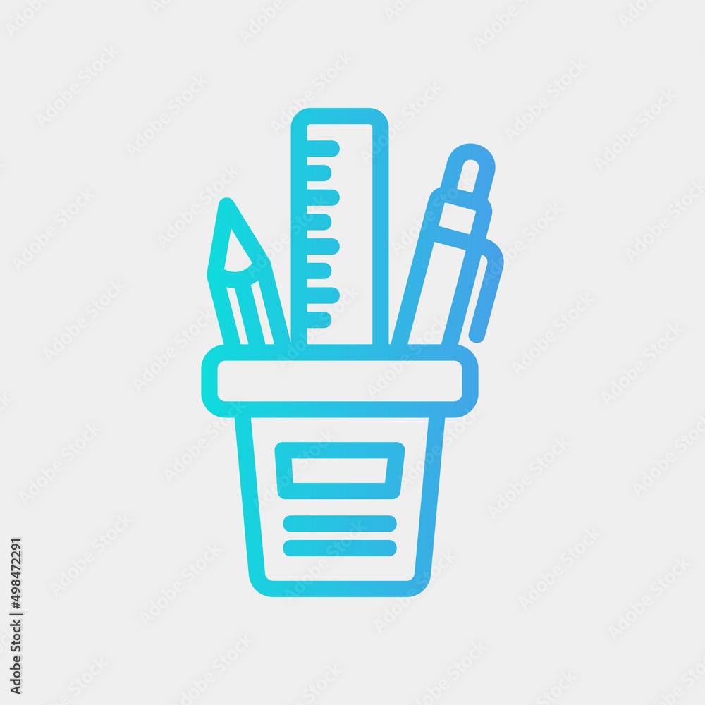 Stationery icon in gradient style, use for website mobile app presentation Stationery icon in gradient style, use for website mobile app presentation