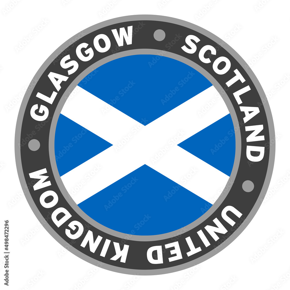 Round Glasgow Scotland United Kingdom Flag Clipart 4 Round Glasgow Scotland United Kingdom Flag Clipart 4