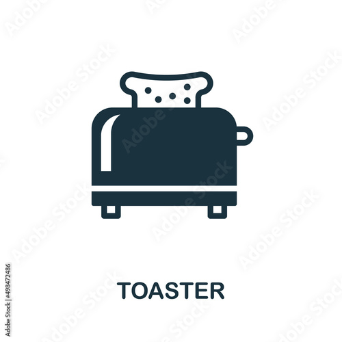 Toaster icon. Simple element from kitchen collection. Creative Toaster icon for web design, templates, infographics and more