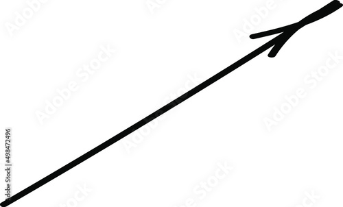 Arrow. Black and white. Vector clipart