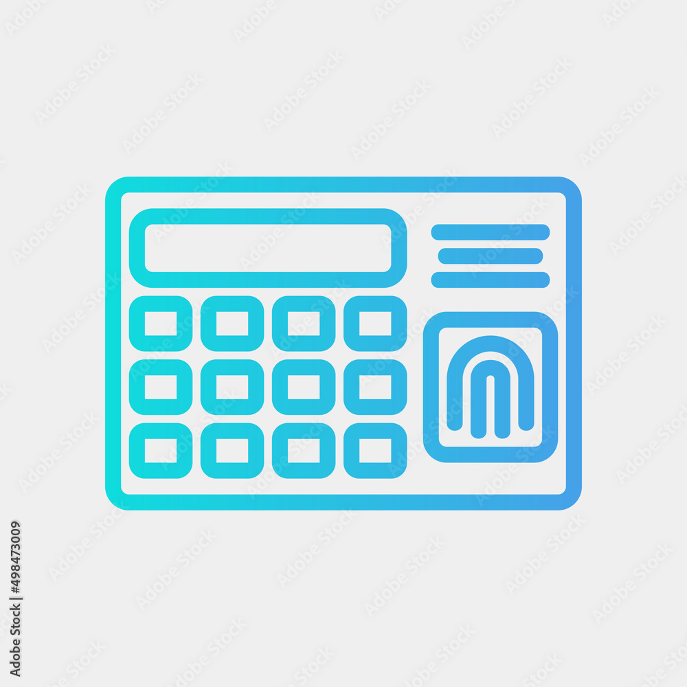 Fingerprint icon in gradient style, use for website mobile app presentation Fingerprint icon in gradient style, use for website mobile app presentation