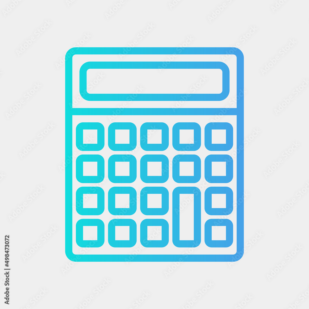 Calculator icon in gradient style, use for website mobile app presentation