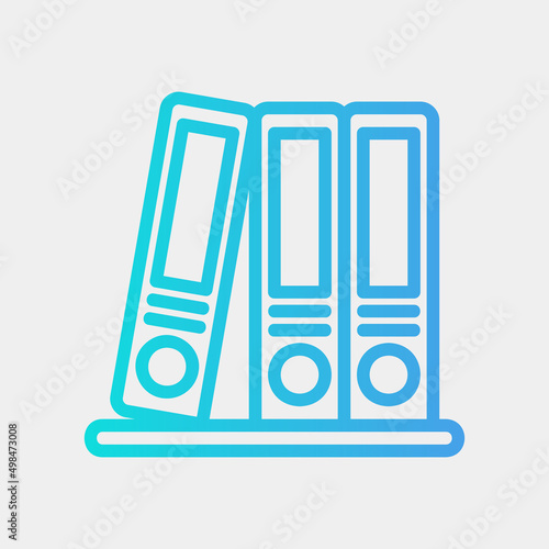 Document icon in gradient style, use for website mobile app presentation