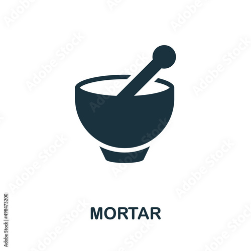 Mortar icon. Simple element from kitchen collection. Creative Mortar icon for web design, templates, infographics and more