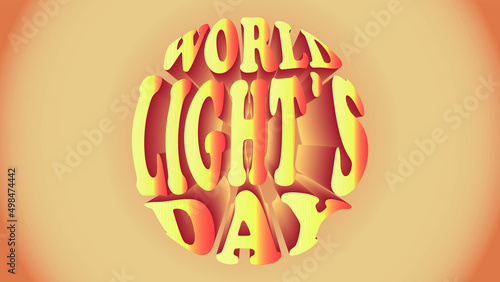 
3D design with gradient colors of the International Day of Light
