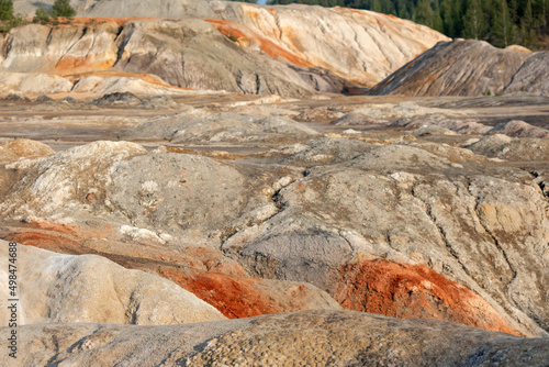 Obraz na plátně The clay quarry resembles a cosmic landscape