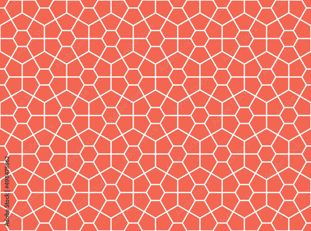 Fototapeta premium The geometric pattern with lines. Seamless vector background. White and pink texture. Graphic modern pattern. Simple lattice graphic design