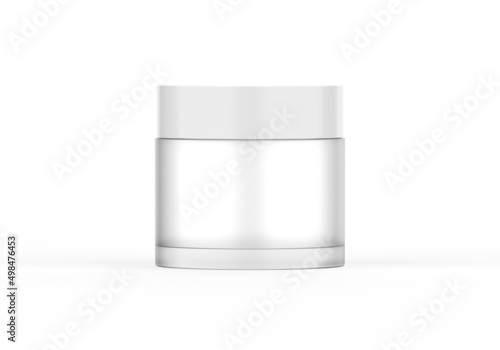Wallpaper Mural Matte Frosted glass jar mockup for branding and promotion, 3d render illustration. Torontodigital.ca