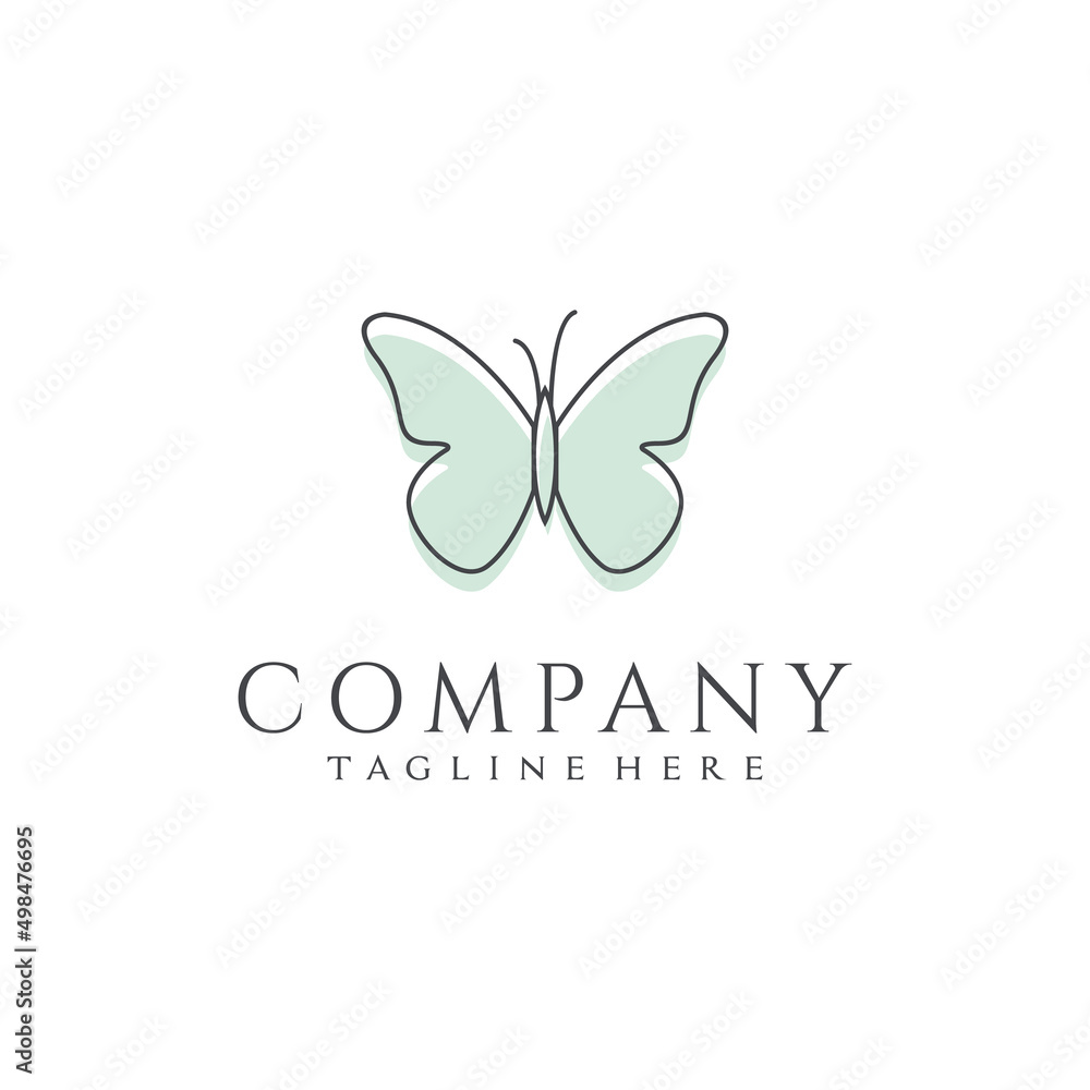 elegant beauty butterfly flat logo icon elegant beauty butterfly flat logo icon
