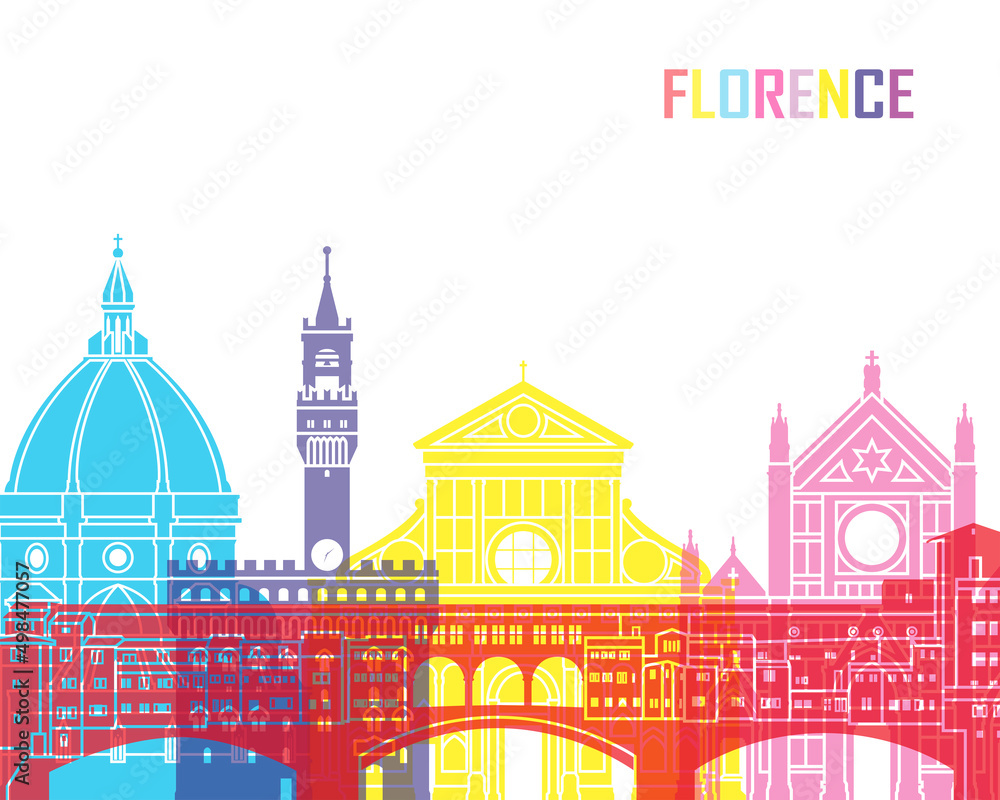 Obraz premium Florence skyline pop