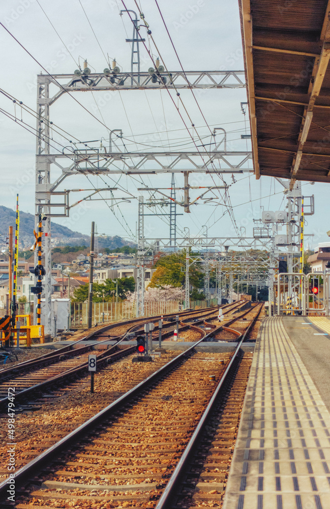 阪急電鉄今津線 仁川駅のプラットホームから見える風景