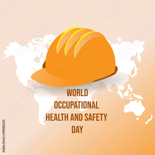 World Day for Safety and Health at Work Vector Illustration. flat style