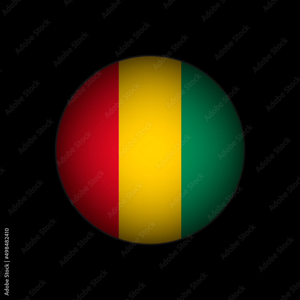 Country Guinea. Guinea flag. Vector illustration.