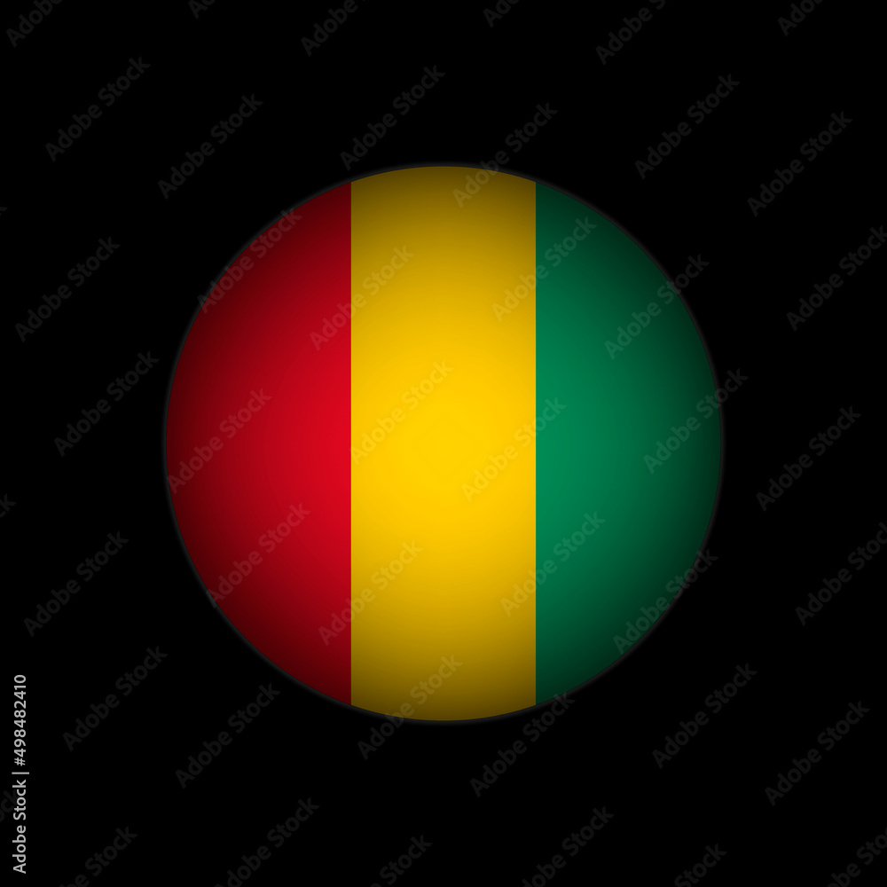Fototapeta premium Country Guinea. Guinea flag. Vector illustration.