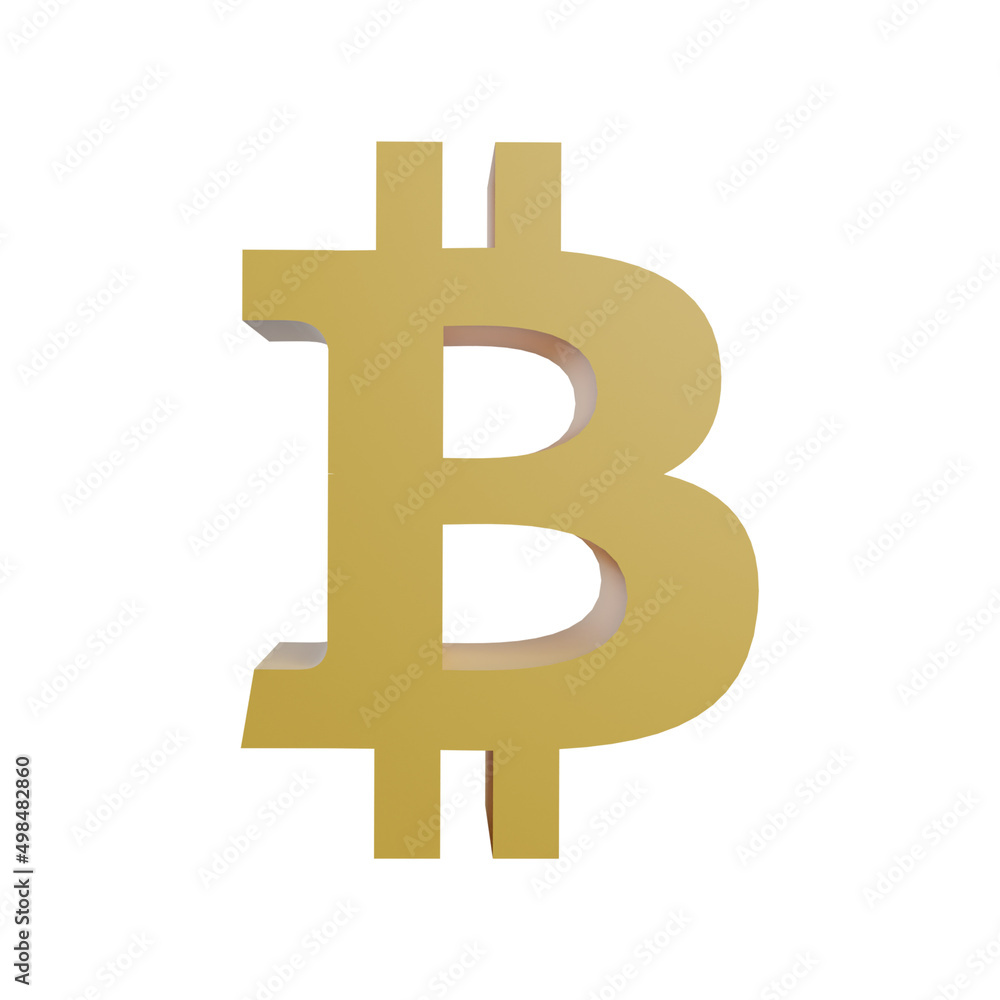 Bitcoin or crypto financial symbol 3d rendering illustration Bitcoin or crypto financial symbol 3d rendering illustration