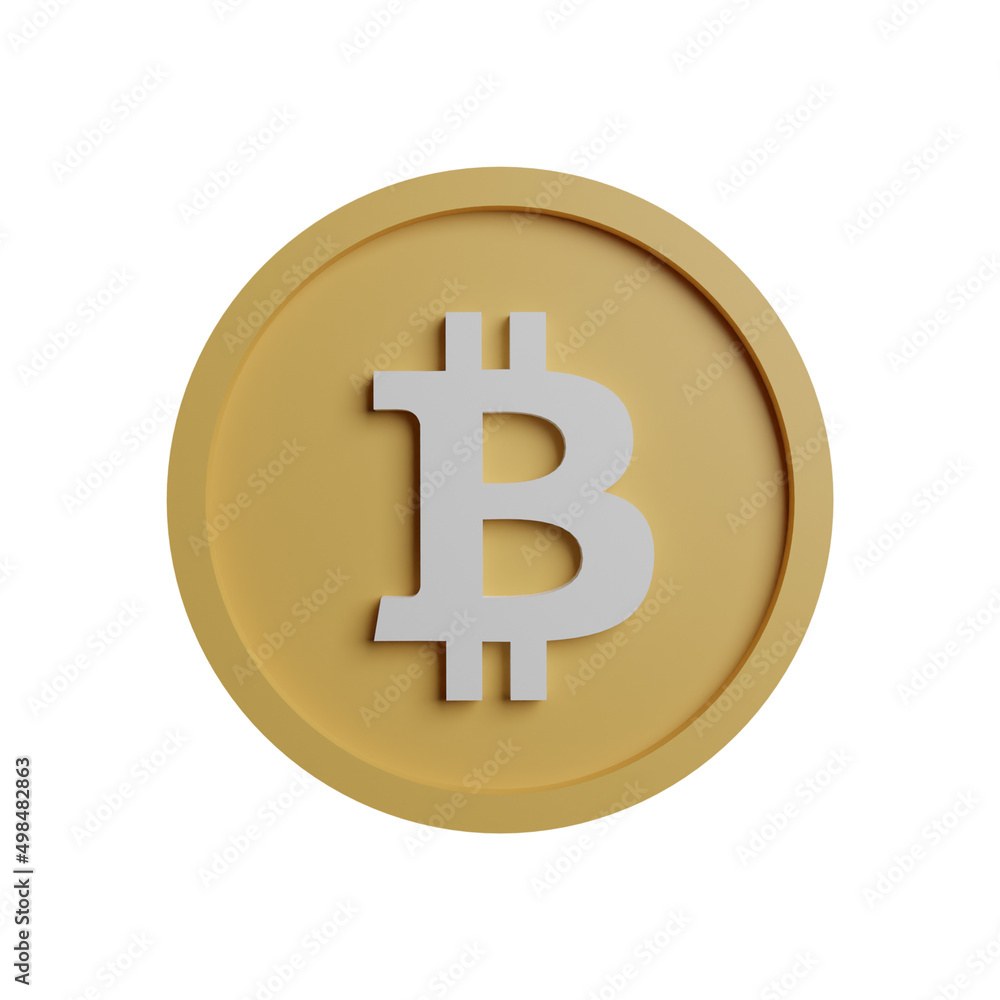 Bitcoin or crypto financial symbol 3d rendering illustration Bitcoin or crypto financial symbol 3d rendering illustration