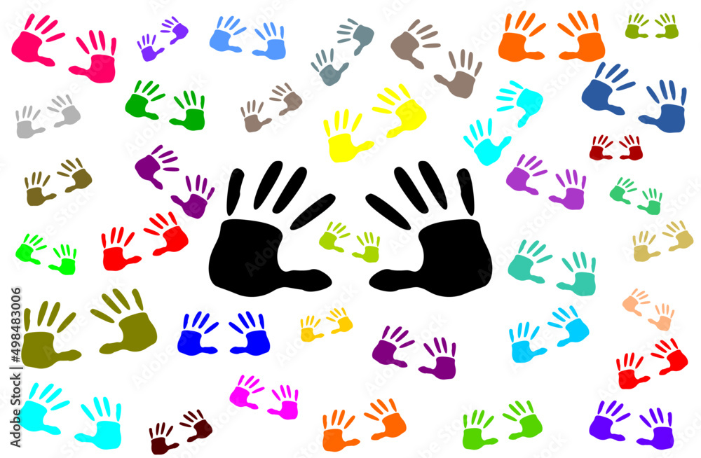 Social problems among people. Stop discrimination concept, vector sign