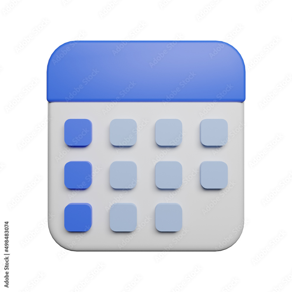 Calendar time month and year 3d rendering illustration Calendar time month and year 3d rendering illustration
