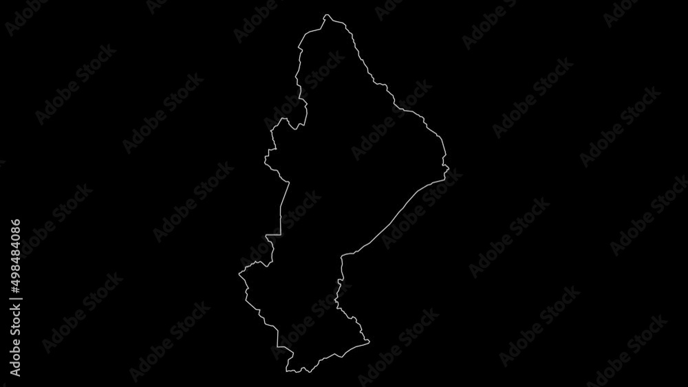 Sofala province map of Mozambique outline animation Sofala province map of Mozambique outline animation