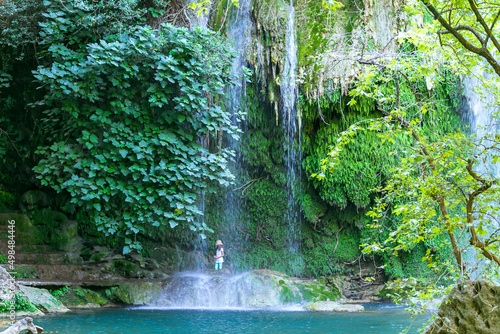 waterfall in Antalya  Turkey. Green landscape