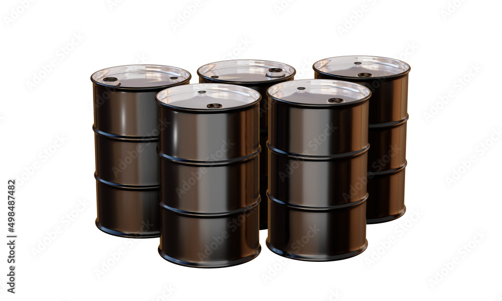 isolated 3d render of oil barrels for energy concepts. isolated 3d render of oil barrels for energy concepts.