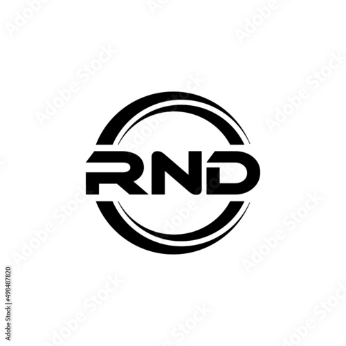 RND letter logo design with white background in illustrator  vector logo modern alphabet font overlap style. calligraphy designs for logo  Poster  Invitation  etc.