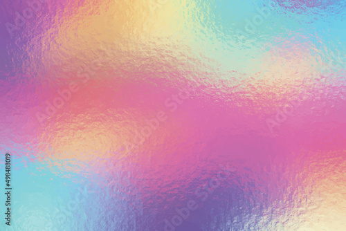 Abstract rainbow background, holographic foil texture, vector illustration for print art work.