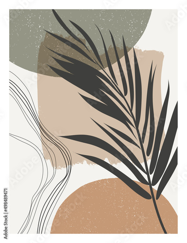 Mid century modern art print. Gallery wall printable art. Boho style interior decor.